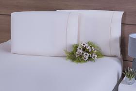 Kit 2 Fronhas Bebê 100% Algodão 200 Fios Ponto Palito Palha Kit 2 Fronhas Bebê 100% Algodão 200 Fios Ponto Palito Palha