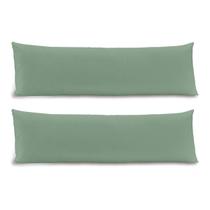 Kit 2 Fronhas Body Pillow 40x130cm Verde Granito Toque Acetinado Kit 2 Fronhas Body Pillow 40x130cm Verde Granito Toque Acetinado