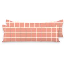 Kit 2 Fronhas C/ Zíper 1,30x40 Estampado Percal Flex 400 fios Travesseiro Xuxão