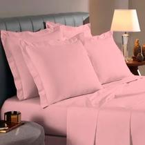 Kit 2 Fronhas com Abas 3 Lados 70cmx50cm Percal 200 fios 100% Algodão