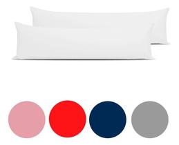 Kit 2 Fronhas Corpo Xuxão 130X40Cm Percal Flex 400 - Branco