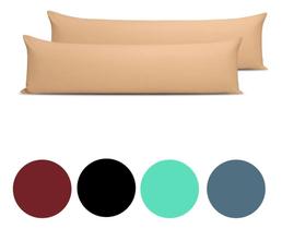 Kit 2 Fronhas Corpo Xuxão 130X40Cm Percal Flex 400 F - Cáqui