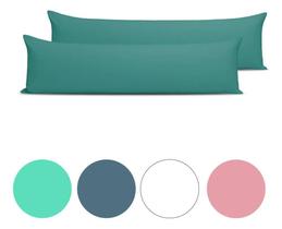 Kit 2 Fronhas Corpo Xuxão 130X40Cm Percal - Verde Esmeralda