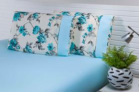 Kit 2 Fronhas De AZUL TURQUEZA Avulsas Algodão Ponto Palito 90x 50