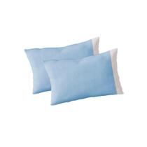 Kit 2 Fronhas de Berço 30cm x 40cm Avulsa Malha 100% Algodão Azul Arrumadinho Enxovais