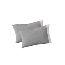 Kit 2 Fronhas de Berço 30cm x 40cm Avulsa Malha 100% Algodão Cinza Arrumadinho Enxovais