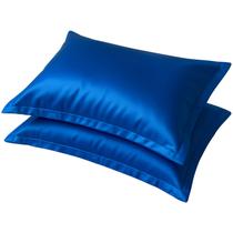 Kit 2 Fronhas de Cetim Toque Seda Luxo Antifrizz 50x70 cm 4 Aba Capa Para Travesseiro