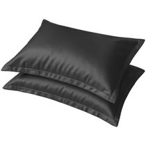 Kit 2 Fronhas de Cetim Toque Seda Luxo Antifrizz 50x70 cm 4 Aba Capa Para Travesseiro