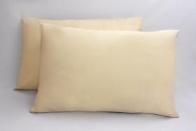 Kit 2 Fronhas king 50x90 100% Algodão 200 Fios Bainha Caqui w