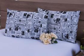 Kit 2 Fronhas King 90X50 150 Fios Ponto Palito Jornal Kit 2 Fronhas King 90X50 150 Fios Ponto Palito Jornal