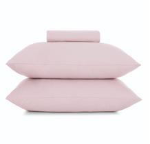 Kit 2 Fronhas + Lençol Casal Elástico Malha Fio Penteado