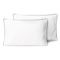 Kit 2 Fronhas Linea 50cm X 70cm Micropercal 200 Fios - Preto