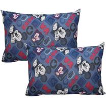 Kit 2 Fronhas Mickey Mouse Infantil Meninos 48cm x 68cm Portallar Kit 2 Fronhas Mickey Mouse Infantil Meninos 48cm x 68cm Portallar