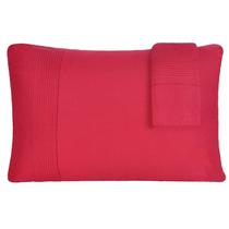 Kit 2 fronhas na cor Cereja em malha lisa Bella cama Pala Decorativa- Bene Casa