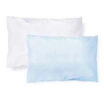 Kit 2 Fronhas Papi 40x28cm Lisas Azul Claro e Branco