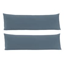 Kit 2 Fronhas Para Travesseiro de Corpo Body Pillow Toque Acetinado 40cm x 130cm Altenburg Azul Dimensão