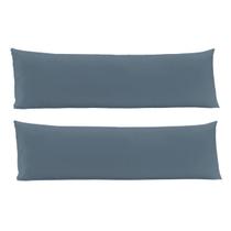 Kit 2 Fronhas Para Travesseiro de Corpo Body Pillow Toque Acetinado 40cm x 130cm Altenburg Azul Dimensão Kit 2 Fronhas Para Travesseiro de Corpo Body Pillow Toque Acetinado 40cm x 130cm Altenburg Azul Dimensão