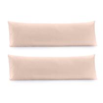 Kit 2 Fronhas Para Travesseiro de Corpo Body Pillow Toque Acetinado 40cm x 130cm Altenburg Rosa Lunar