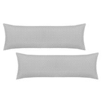 Kit 2 Fronhas Para Travesseiro de Corpo Body Pillow Toque Acetinado 40cm x 130cm Altenburg Slim Zinc