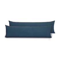 Kit 2 Fronhas Para Travesseiro De Corpo Slim 1,50cm X 50cm - Marinho Kit 2 Fronhas Para Travesseiro De Corpo Slim 1,50cm X 50cm - Marinho