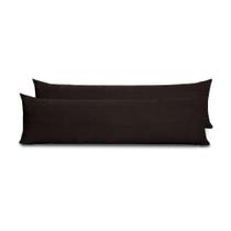 Kit 2 Fronhas Para Travesseiro De Corpo Slim 1,50cm X 50cm - Preto Kit 2 Fronhas Para Travesseiro De Corpo Slim 1,50cm X 50cm - Preto