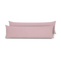Kit 2 Fronhas Para Travesseiro De Corpo Slim 1,50cm X 50cm - Rose