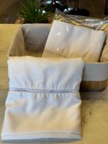 Kit 2 fronhas percal 400 fios ponto palito branco