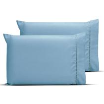 Kit 2 Fronhas Ponto Palito Tamanho Especial 90x50cm Percal 200 Fios 100% Algodão