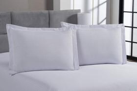 Kit 2 Fronhas Porta Travesseiro 50x70 Piquet Liso Branco