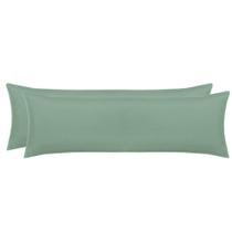 Kit 2 Fronhas Super Body Pillow Acetinado 50X145cm Altenburg Cor:Verde Granito Kit 2 Fronhas Super Body Pillow Acetinado 50X145cm Altenburg Cor:Verde Granito
