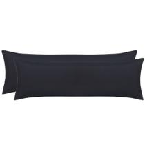 Kit 2 Fronhas Super Body Pillow Acetinado Altenburg 50X145cm Cor:Preto Kit 2 Fronhas Super Body Pillow Acetinado Altenburg 50X145cm Cor:Preto