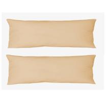 Kit 2 Fronhas Travesseiro de Corpo Agarradinho 40cmX1,30cm Nude Arrumadinho Enxovais Kit 2 Fronhas Travesseiro de Corpo Agarradinho 40cmX1,30cm Nude Arrumadinho Enxovais