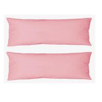 Kit 2 Fronhas Travesseiro de Corpo Agarradinho 40cmX1,30cm Rosa Arrumadinho Enxovais Kit 2 Fronhas Travesseiro de Corpo Agarradinho 40cmX1,30cm Rosa Arrumadinho Enxovais