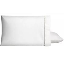 Kit 2 Fronhas Travesseiro Ponto Palito Micropercal - Branco
