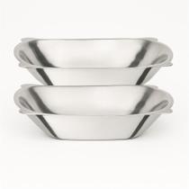 Kit 2 Fruteira Gamela Alumínio Fundido 56cm Polido Hotel 12L