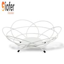 Kit 2 Fruteiras de Mesa Aço Aramado Luxo Cesto Moderno Multiuso Giofer