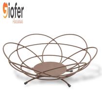 Kit 2 Fruteiras de Mesa Aramado Luxo Aço Cesto Moderno Multiuso Giofer 30cm