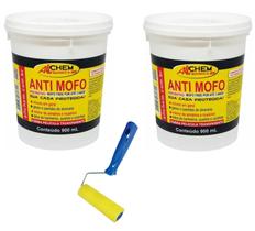 Kit 2 Fundo Antimofo Bactérias Preventivo Alchem 0,9L + Rolo