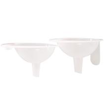 Kit 2 Funil Plástico Alça Médio E Pequeno Óleo Suco Japão