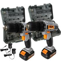 Kit 2 Furadeira Parafusadeira à Bateria 12V com Maletas e Acessórios FP12X50 NKF