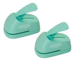 Kit 2 Furadores de EVA - 25mm - Círculo e Coração - Verde - FE2501 - 2502