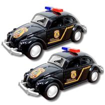 Kit 2 Fusca da Polícia Federal de Ferro Abre Portas Fricção