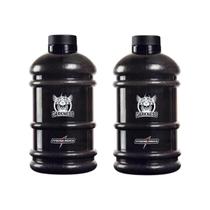 Kit 2 Galão Água Academia Garrafa Treino 2,2 Litros Darkness Preto Kit 2 Galão Água Academia Garrafa Treino 2,2 Litros Darkness Preto