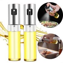 Kit 2 Galeteiro de Vidro Spray 100ml Borrifador Vinagre, Azeite, Oleo, shoyo