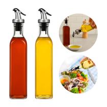 Kit 2 Galheteiro Porta Azeite de Vidro Com Bico Dosador 300 ml - B-MAX Kit 2 Galheteiro Porta Azeite de Vidro Com Bico Dosador 300 ml - B-MAX