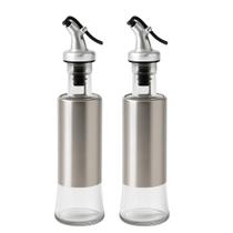 Kit 2 Galheteiro Porta Azeite e Vinagre com Dosador e Anti-respingo 300ml Em Casa Tem