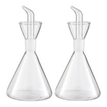 Kit 2 Galheteiros Azeite e Vinagre 250ml Bico Dosador Vidro Transparente Borea Oikos Kit 2 Galheteiros Azeite e Vinagre 250ml Bico Dosador Vidro Transparente Borea Oikos