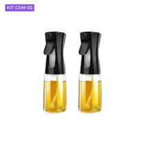 Kit 2 Galheteiros Spray 220ml Galheteiro Borrifador Cozinha Vidro Pulverizador Culinário Azeite Vinagre