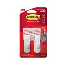 Kit 2 Gancho Adesivo Para Parede Removível 3m Command Branco Pequeno