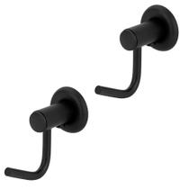 Kit 2 Gancho Cabideiro Porta Toalha Metal Black/Preto Parede Kit 2 Gancho Cabideiro Porta Toalha Metal Black/Preto Parede